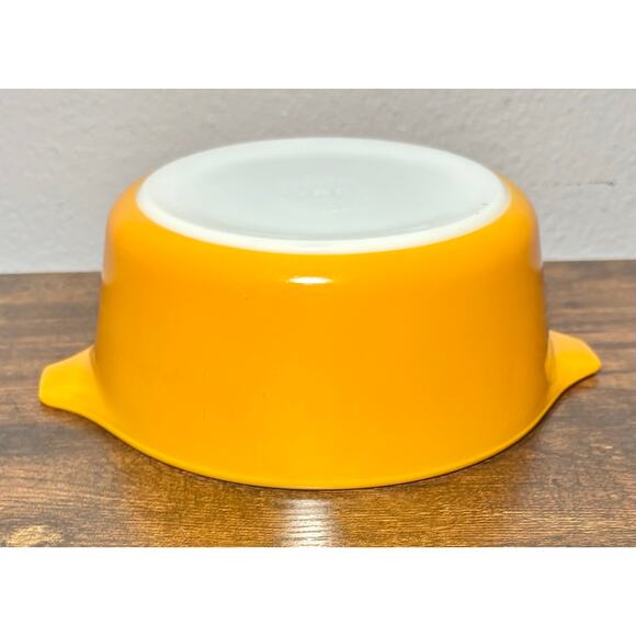 Vintage Pyrex Old Orchard 472 Orange Casserole Dish Brown 1.5 Pint Serving Bake - Picture 8 of 11